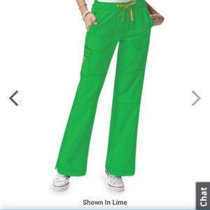WonderWink lime green women’s scrub pants (small)